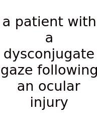 A Patient With A Dysconjugate Gaze Following An Ocular Injury