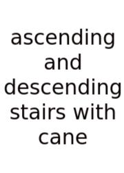 Ascending And Descending Stairs With Cane
