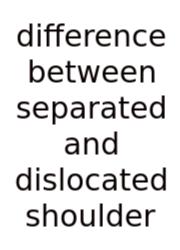 Difference Between Separated And Dislocated Shoulder