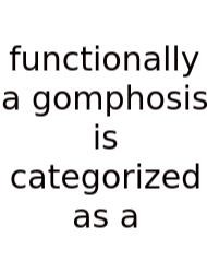 Functionally A Gomphosis Is Categorized As A