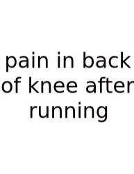 Pain In Back Of Knee After Running