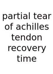 Partial Tear Of Achilles Tendon Recovery Time