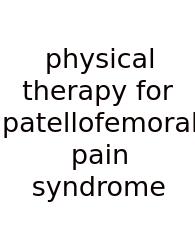 Physical Therapy For Patellofemoral Pain Syndrome