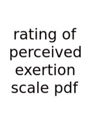 Rating Of Perceived Exertion Scale Pdf