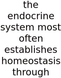 The Endocrine System Most Often Establishes Homeostasis Through