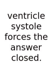 Ventricle Systole Forces The Answer Closed.