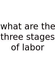 What Are The Three Stages Of Labor